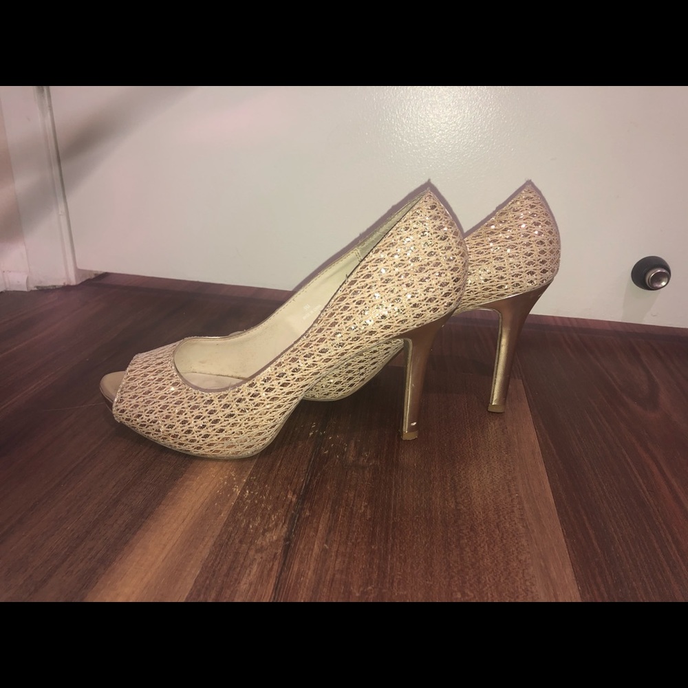 Sparkly Gold Audrey Brooke Heels